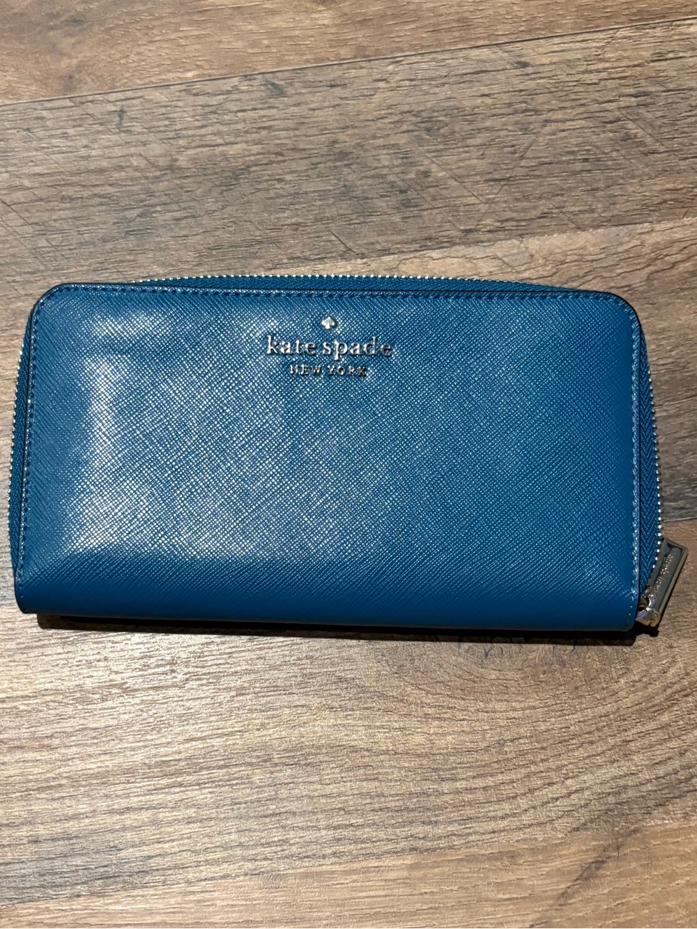 kate spade Blue Zip-Around Men's Wallet